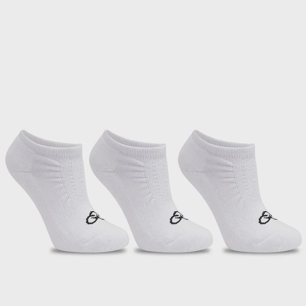 Kit 3 Pares de Meia Invisível sem Fleece Olympikus Cano Curto Unissex