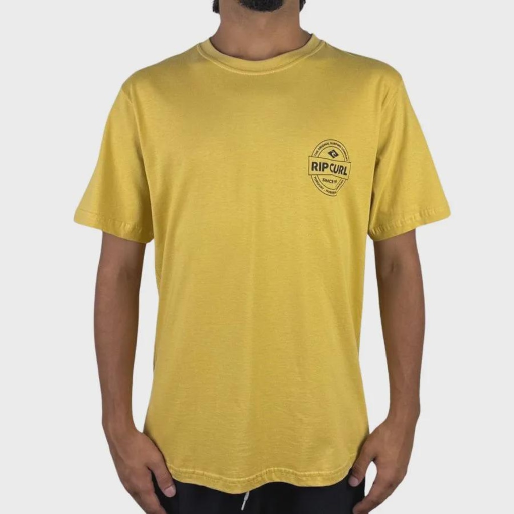 Camiseta Rip Curl Staple Mustard - Masculina