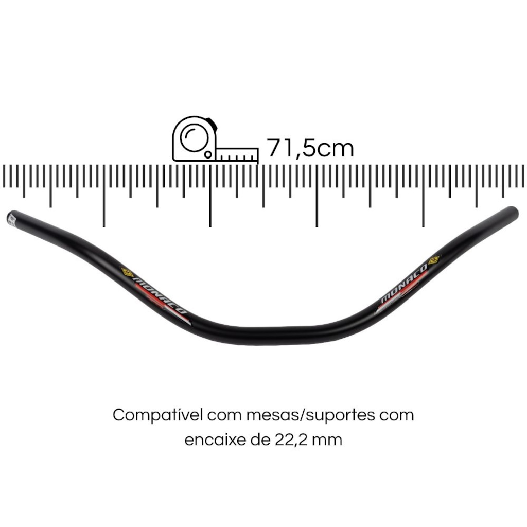Imagem 5 do produto Guidão Monaco New Beach  22,2mm x 715mm