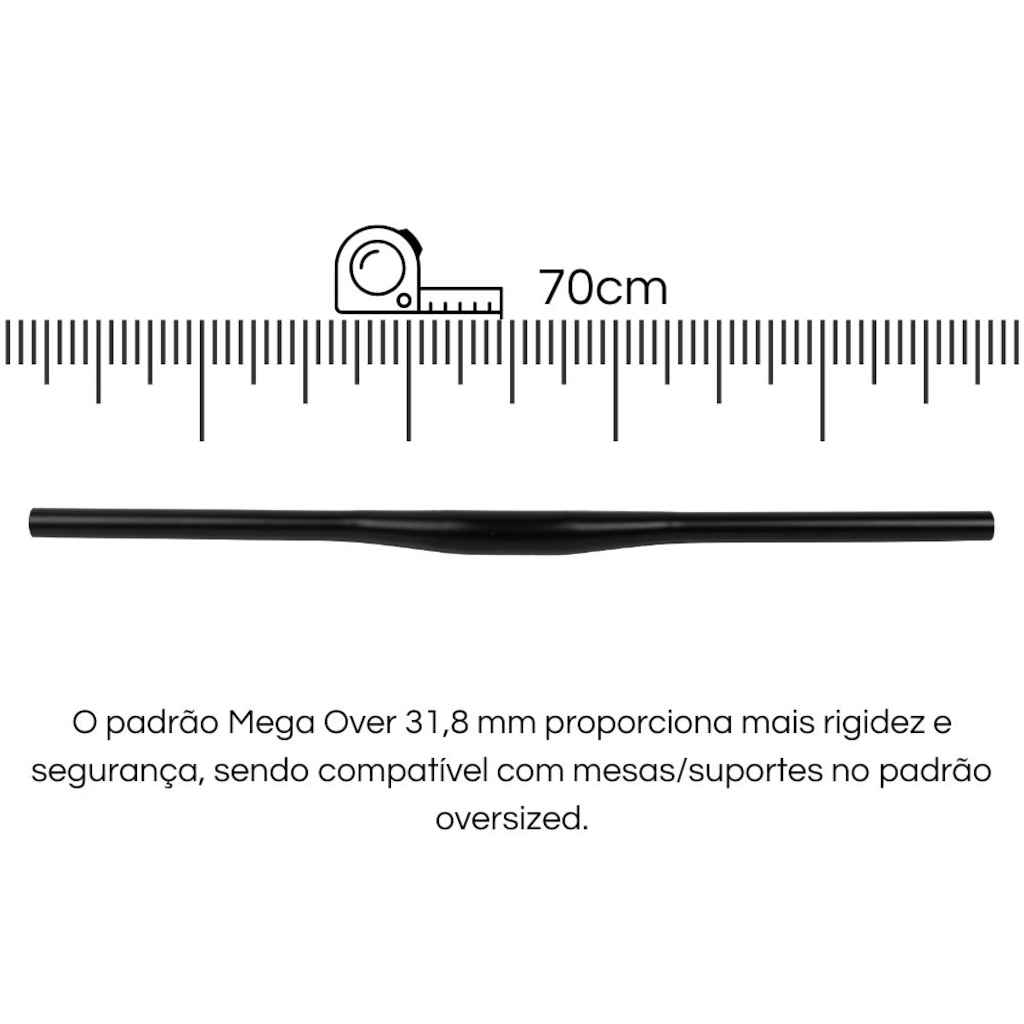 Imagem 5 do produto Guidão Mega Over MTB 31,8 mm x 700 mm