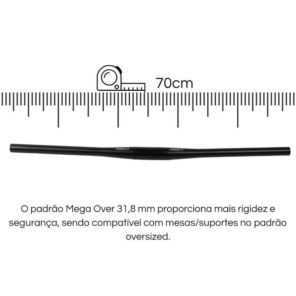 Imagem 4 do produto Guidão MTB Over Flat 31,8 mm x 700 mm