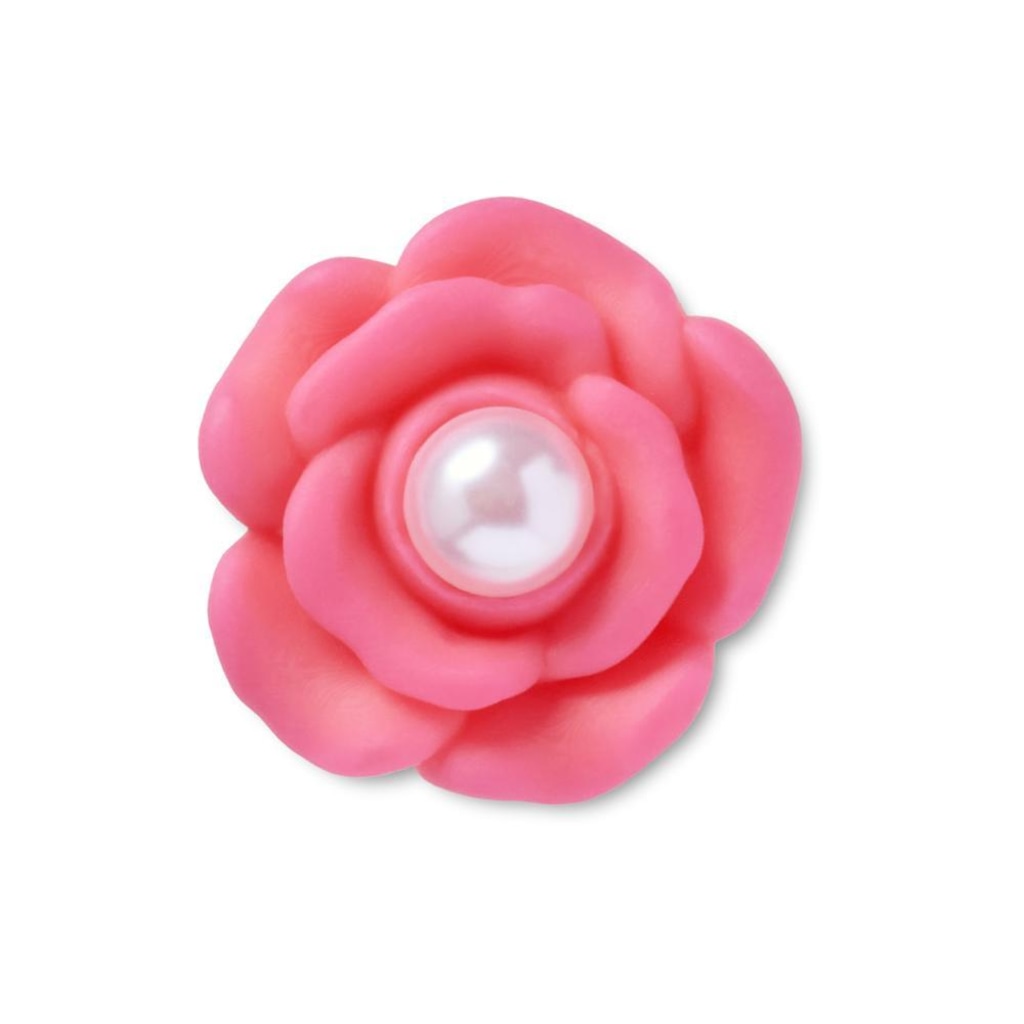 Jibbitz™ Flor Rosa Com Pérola Único - Unissex