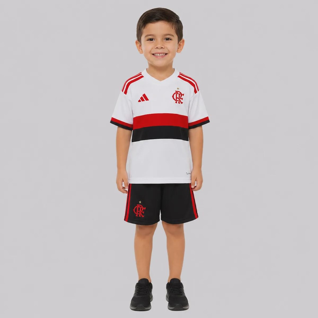 Kit Uniforme do Flamengo infantil adidas II 2026