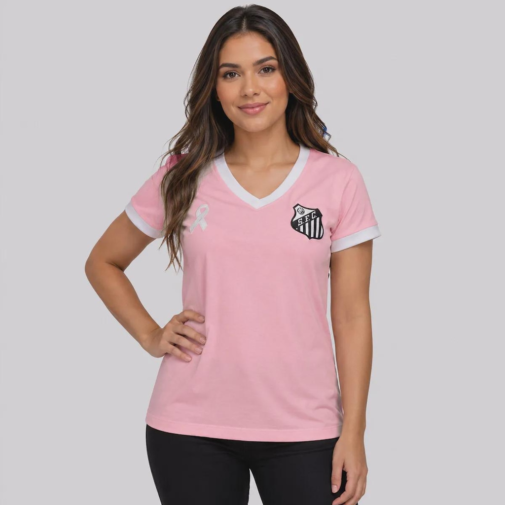 Camisa do Santos Outubro Rosa Braziline - Feminina