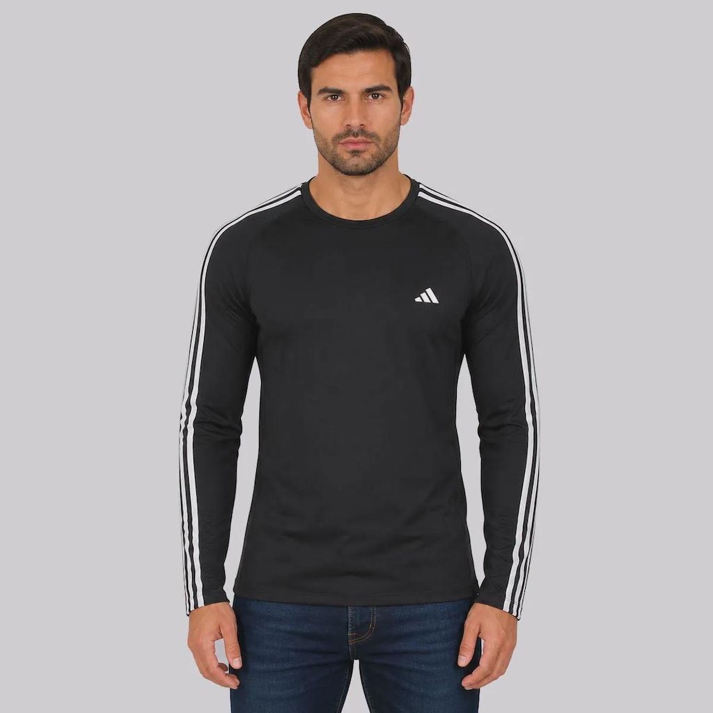 Camiseta Manga Longa adidas 3S - Masculina