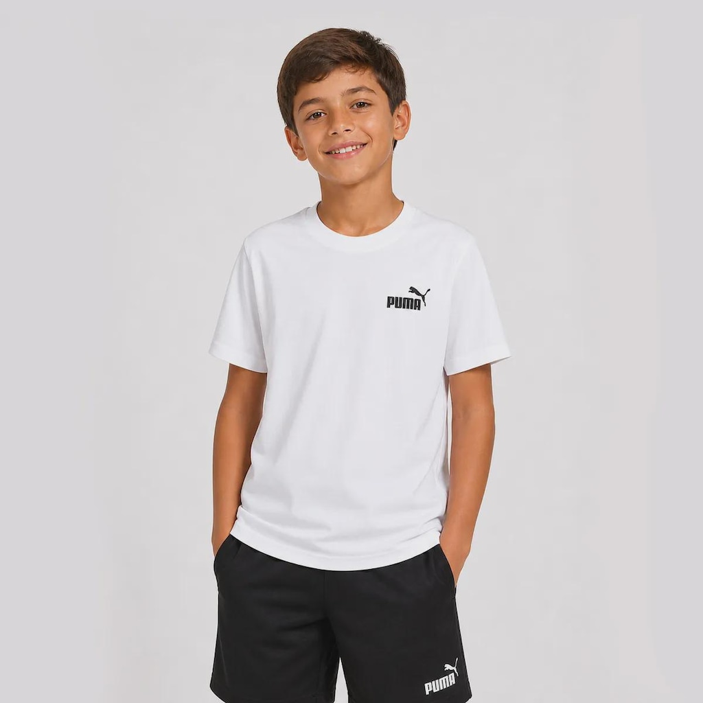 Camiseta Puma ESS Small No.1 Logo Relaxed - Infantil