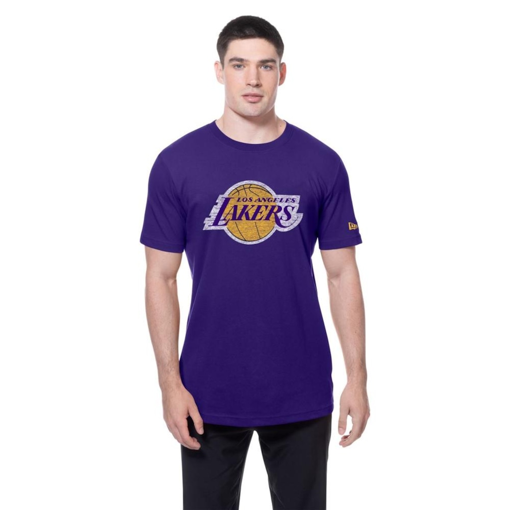 Camiseta New Era Regular Los Angeles Lakers NBA Masculina