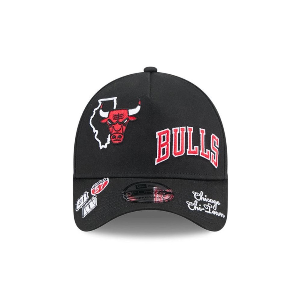 Boné New Era 9Forty A-Frame Snapback Chicago Bulls NBA Masculino