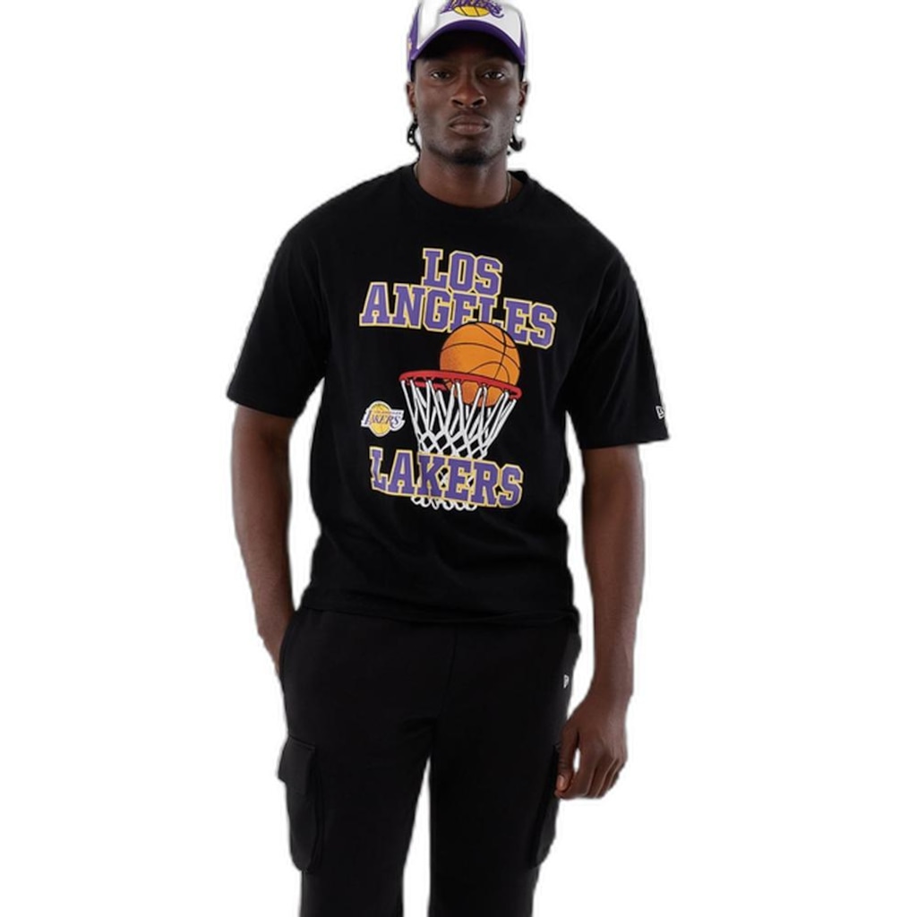 Camiseta New Era Regular  Los Angeles Lakers Masculina