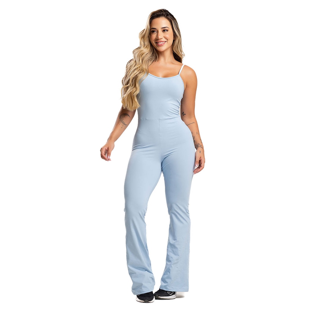 Macacão Fitness Mvb Modas Flare - Feminino