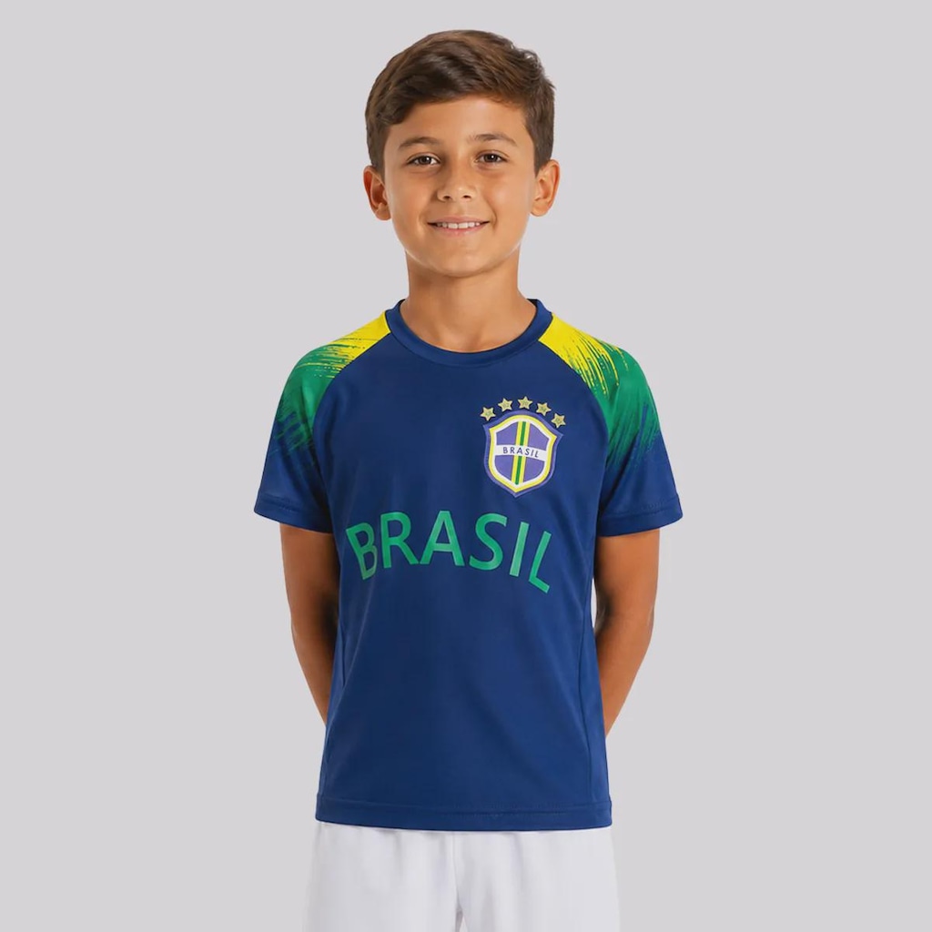 Camisa Brasil Raglan Infantil