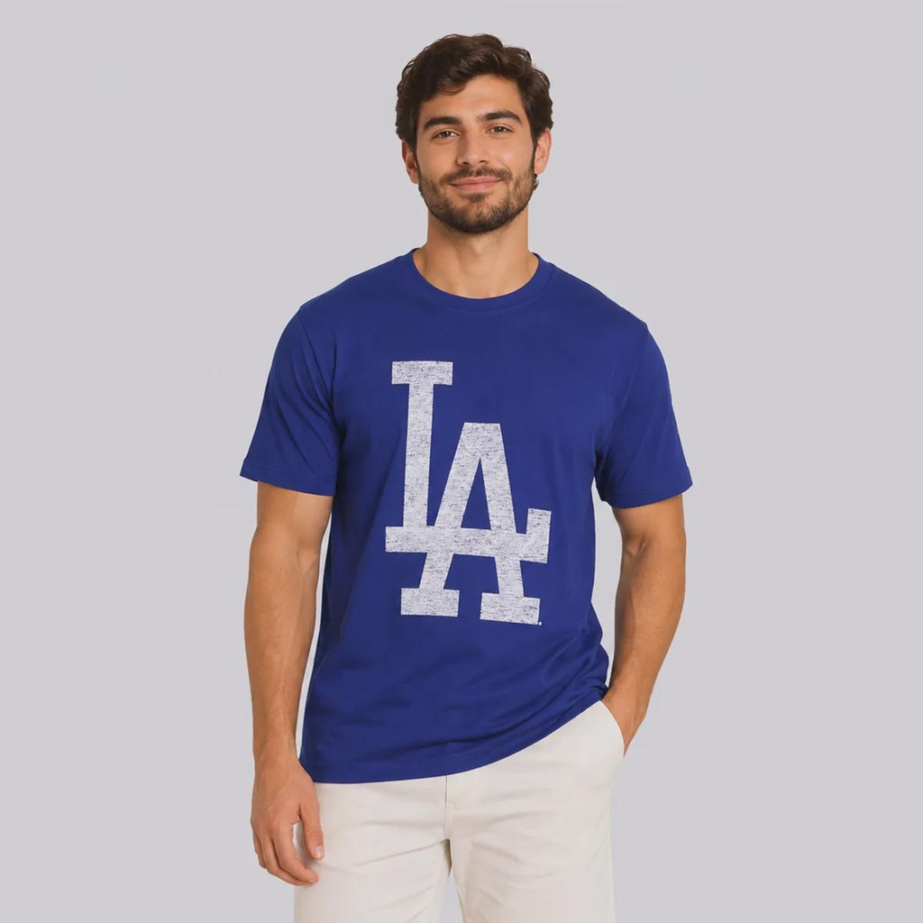 Camiseta New Era Regular Los Angeles Dodgers MLB Masculina