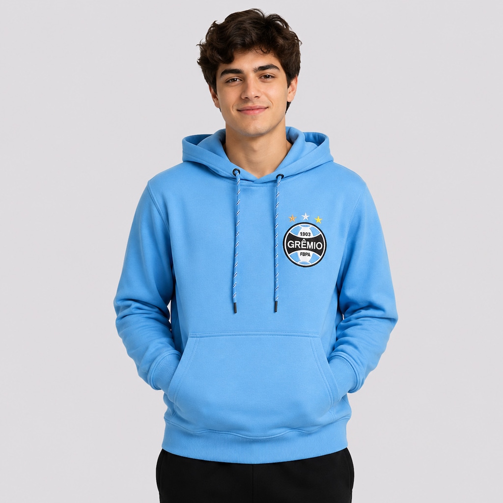 Blusão de Moletom Grêmio Com Capuz - Infantil