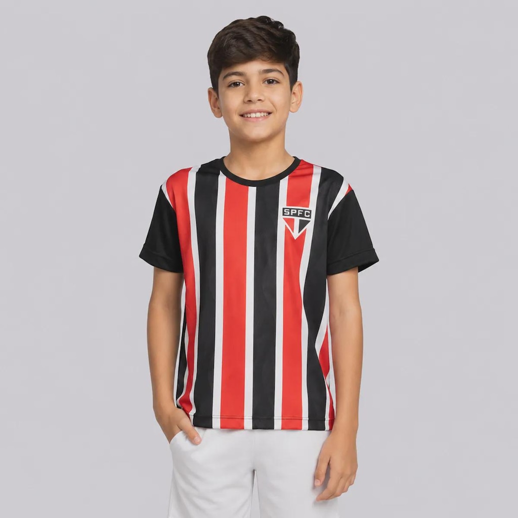 Camisa do São Paulo Exultante Listrada - Infantil