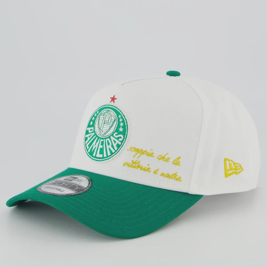 Boné do Palmeiras Adulto New Era Soccer SN 940 AF Aba Curva
