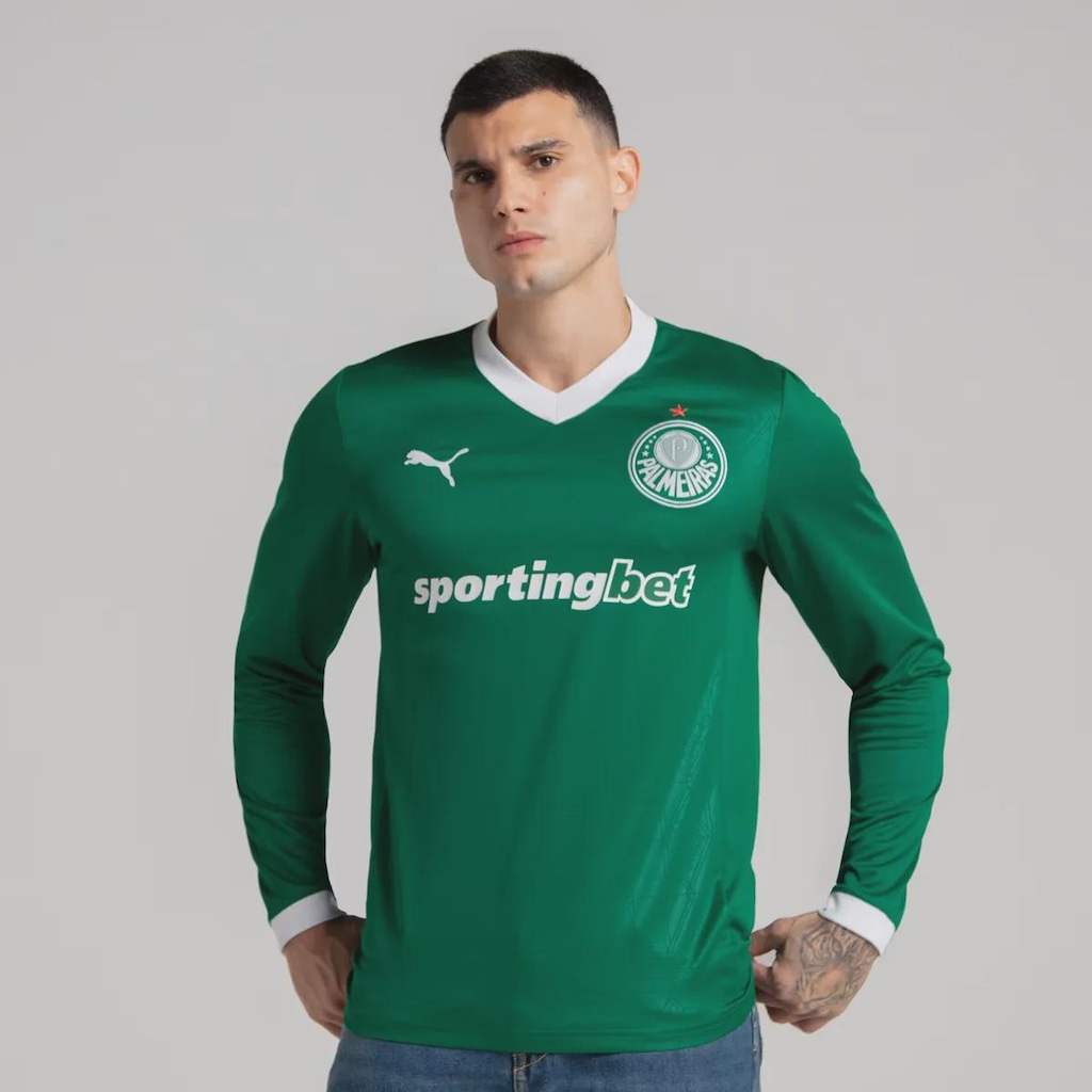 Camisa Manga Longa do Palmeiras Puma  I 2025 - Masculina
