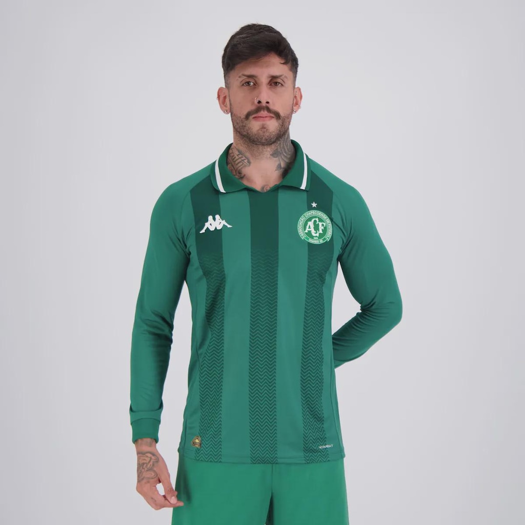 Camisa da Chapecoense I Manga Longa 2025 Kappa Masculina
