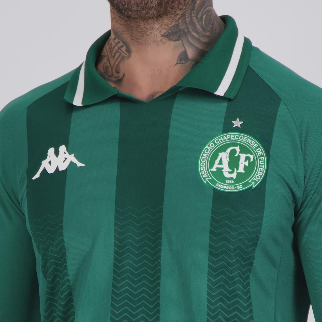 Imagem 5 do produto Camisa da Chapecoense I Manga Longa 2025 Kappa Masculina