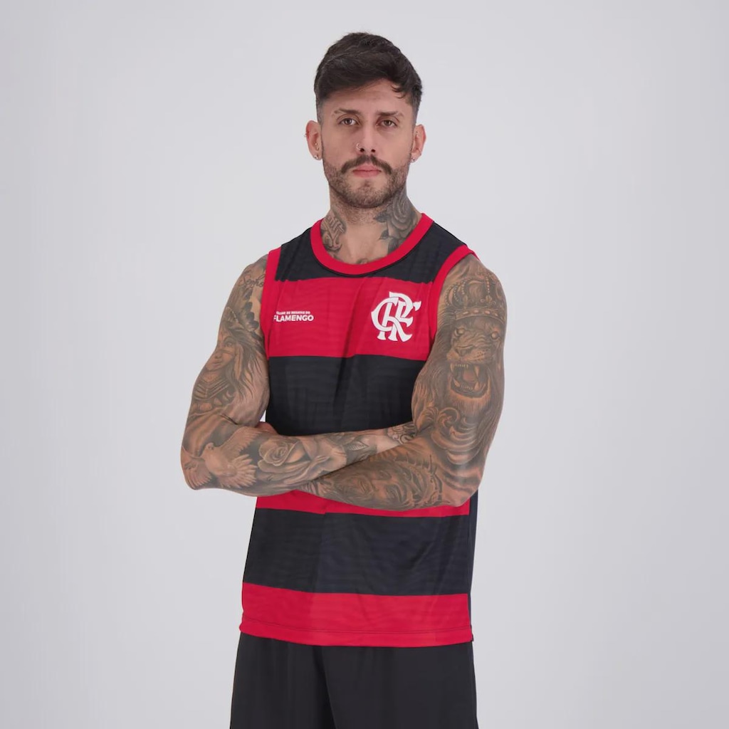 Imagem 3 do produto Camiseta Regata Flamengo Presença Listrada Masculina