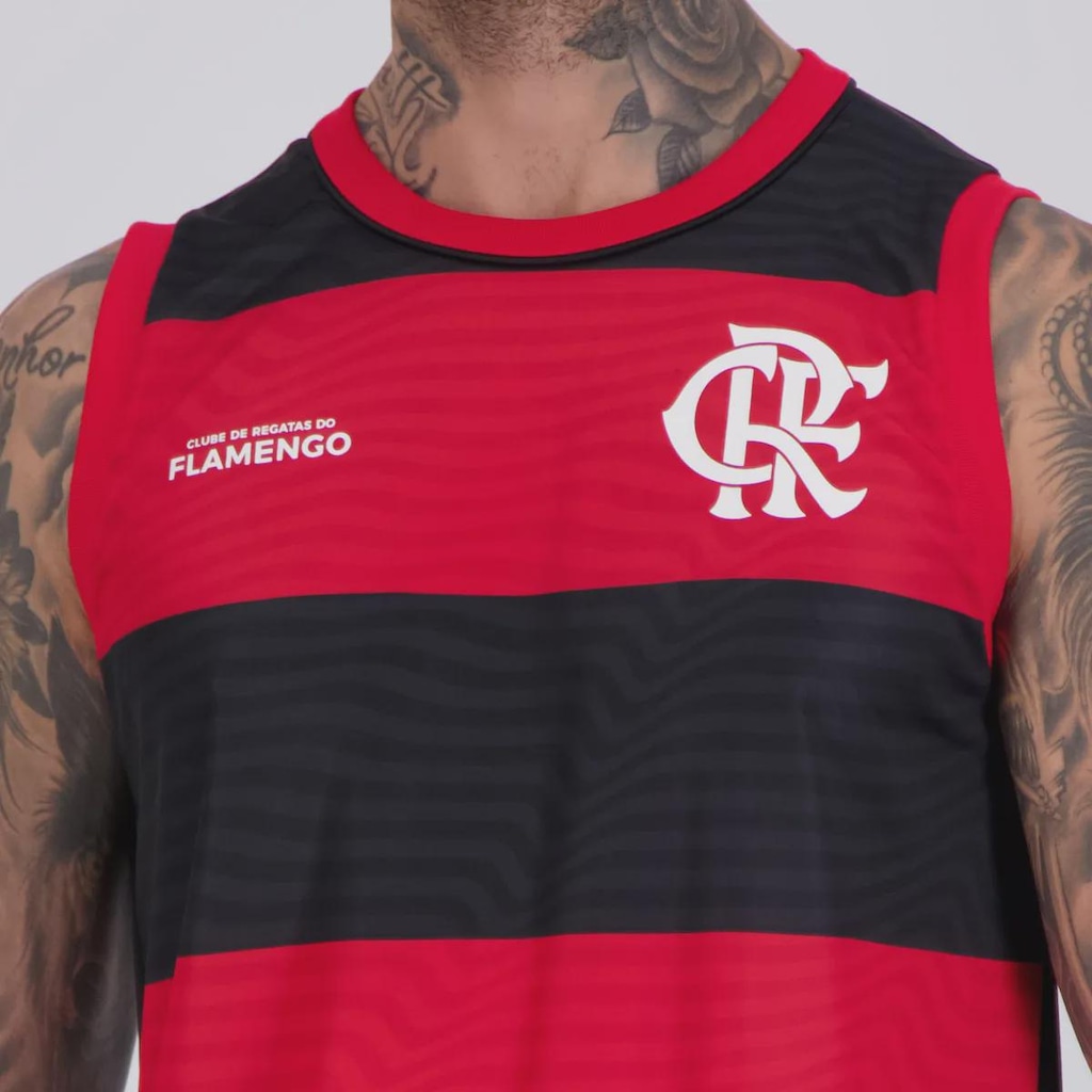 Imagem 5 do produto Camiseta Regata Flamengo Presença Listrada Masculina