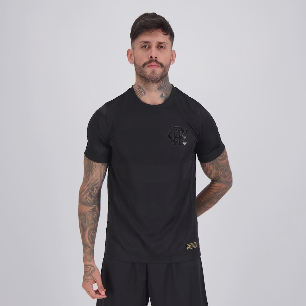 Camisa Flamengo Dry Jacquard All Black Masculina
