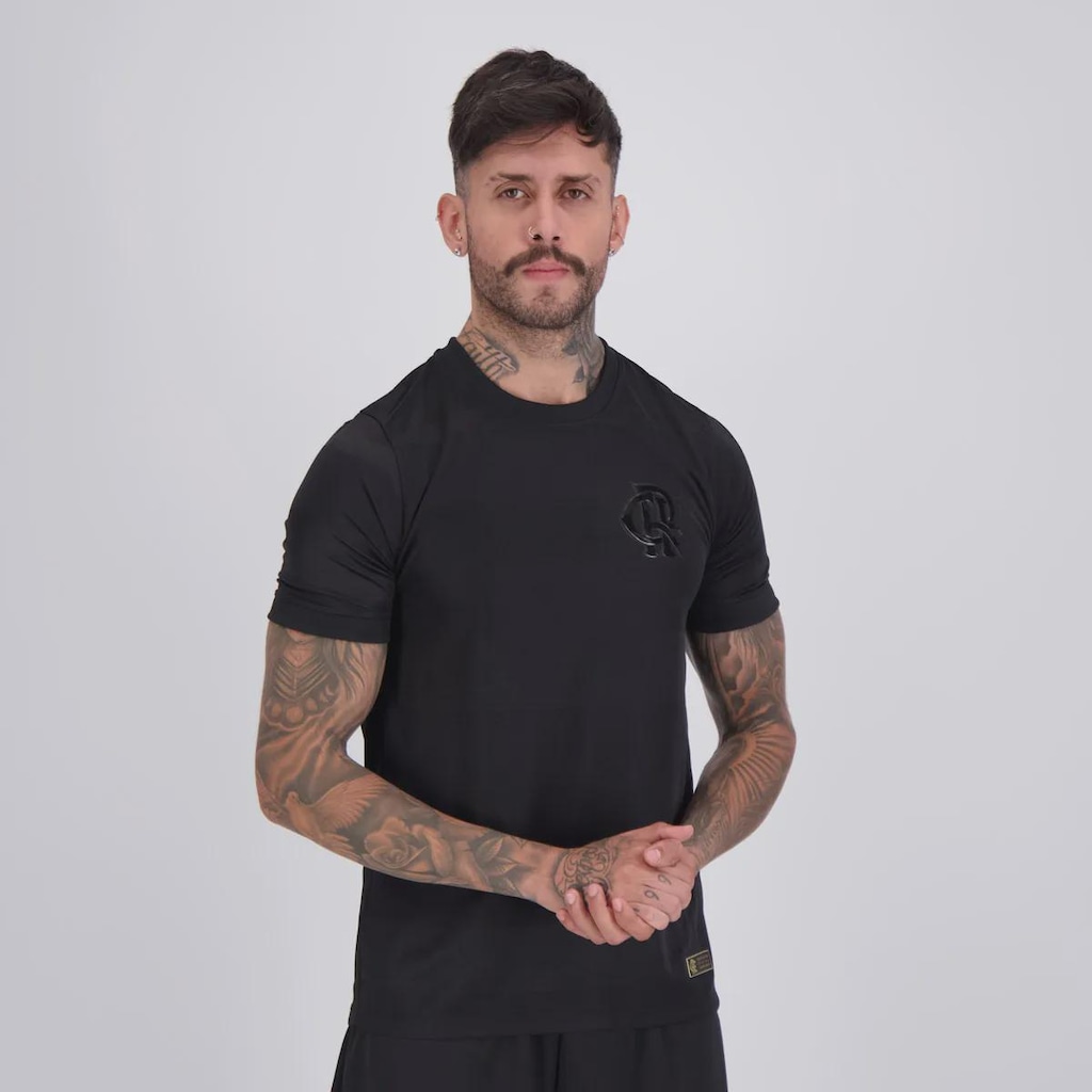 Imagem 2 do produto Camisa Flamengo Dry Jacquard All Black Masculina