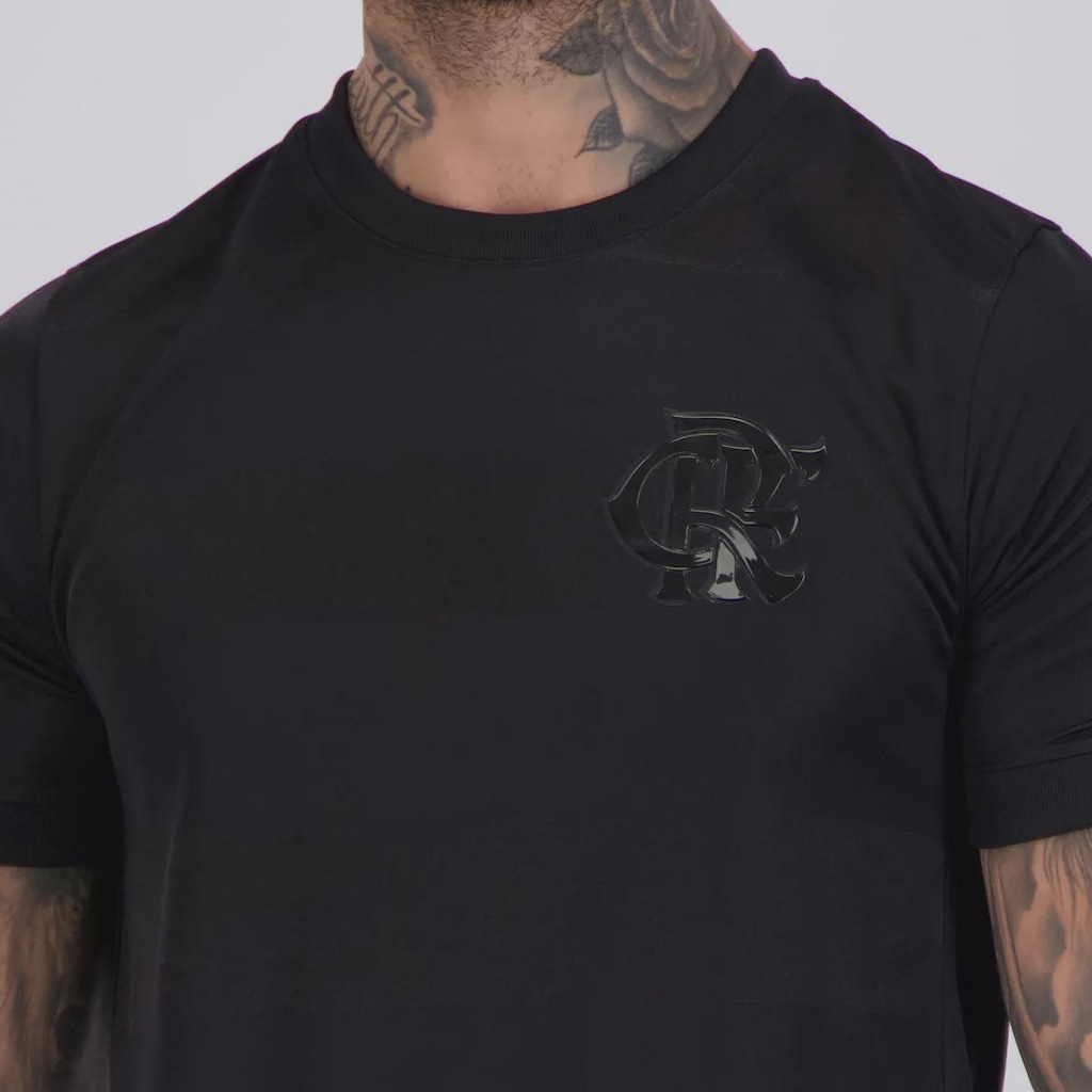 Imagem 5 do produto Camisa Flamengo Dry Jacquard All Black Masculina
