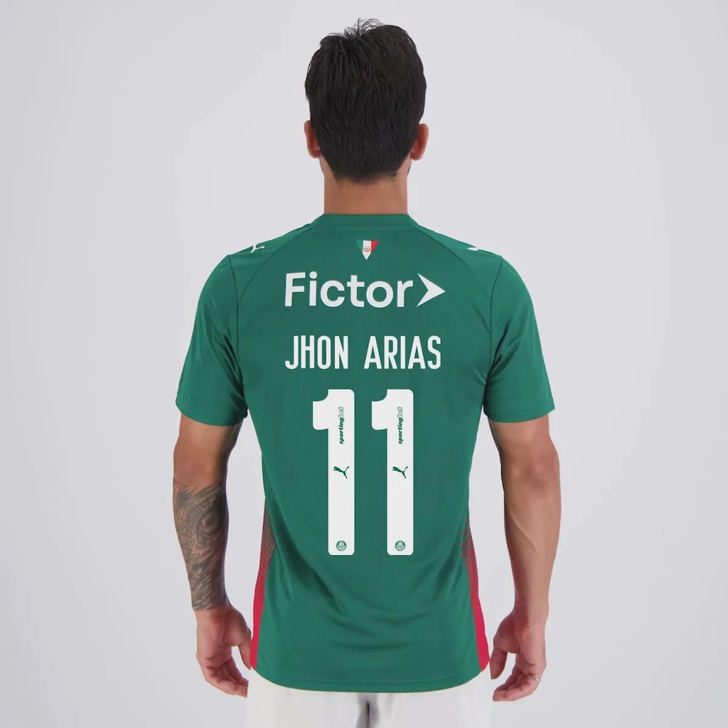 Camisa do Palmeiras I 2026 11 Jhon Arias Puma Masculina