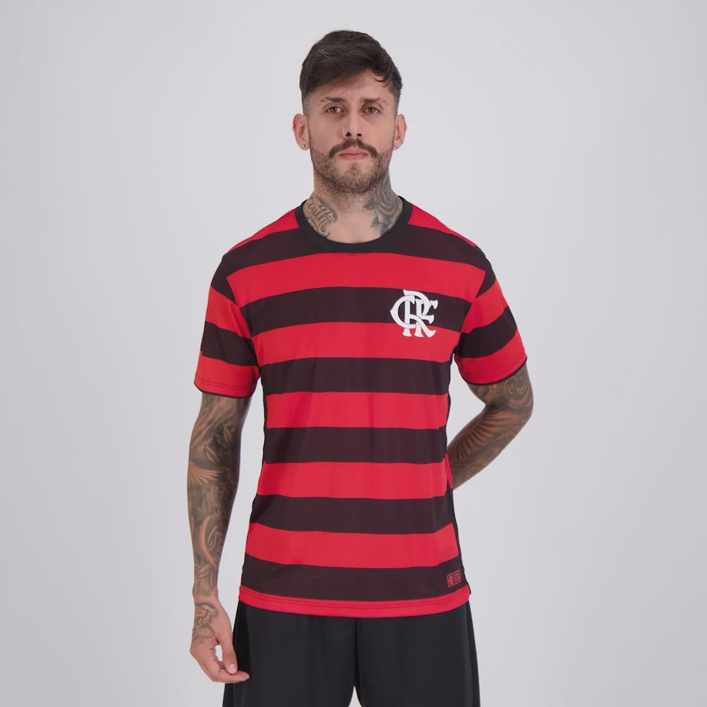 Camisa Flamengo Rubro Negro Listrada Masculina