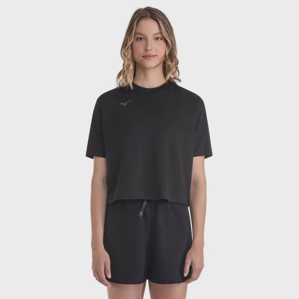 Camiseta Cropped Mizuno 3 Feminina
