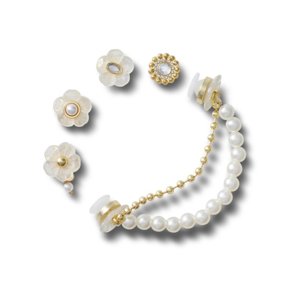 Jibbitz™ Floral E Pérolas Pack Com 5 Peças Único - Unissex