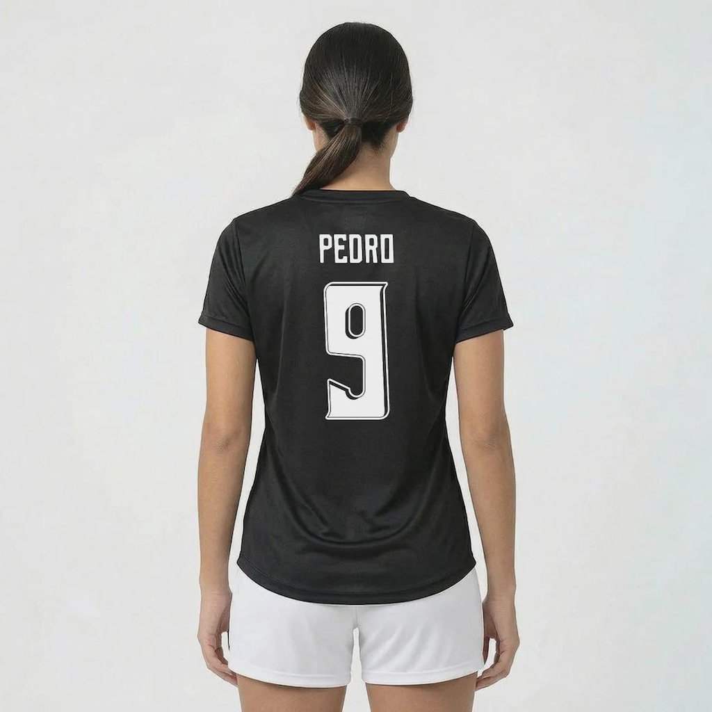 Camisa Flamengo Nação Logo 9 Pedro Feminina