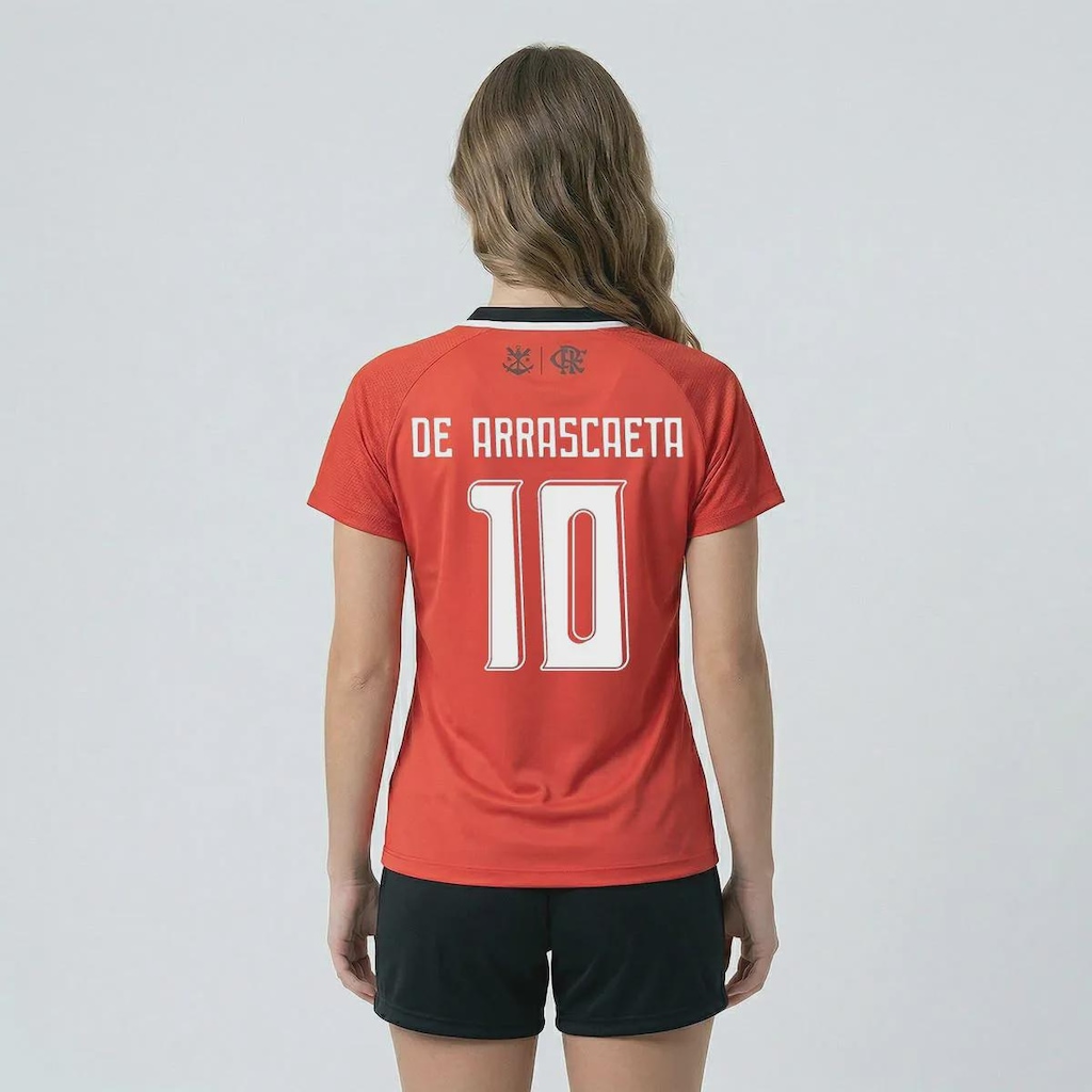 Camisa Flamengo Manto Listrada 10 De Arrascaeta Feminina