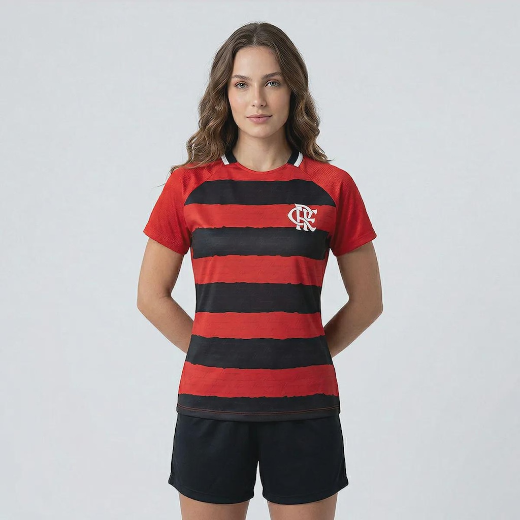 Imagem 2 do produto Camisa Flamengo Manto Listrada 10 De Arrascaeta Feminina