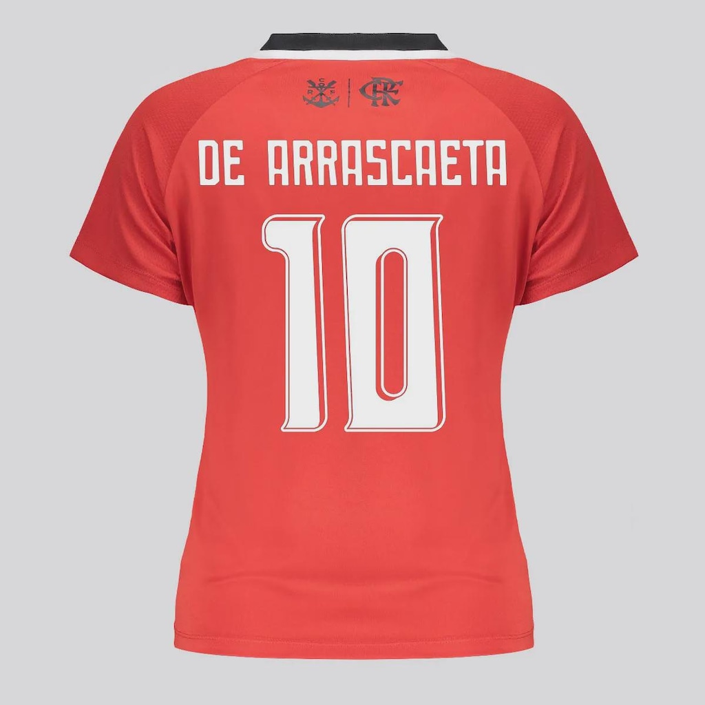 Imagem 4 do produto Camisa Flamengo Manto Listrada 10 De Arrascaeta Feminina