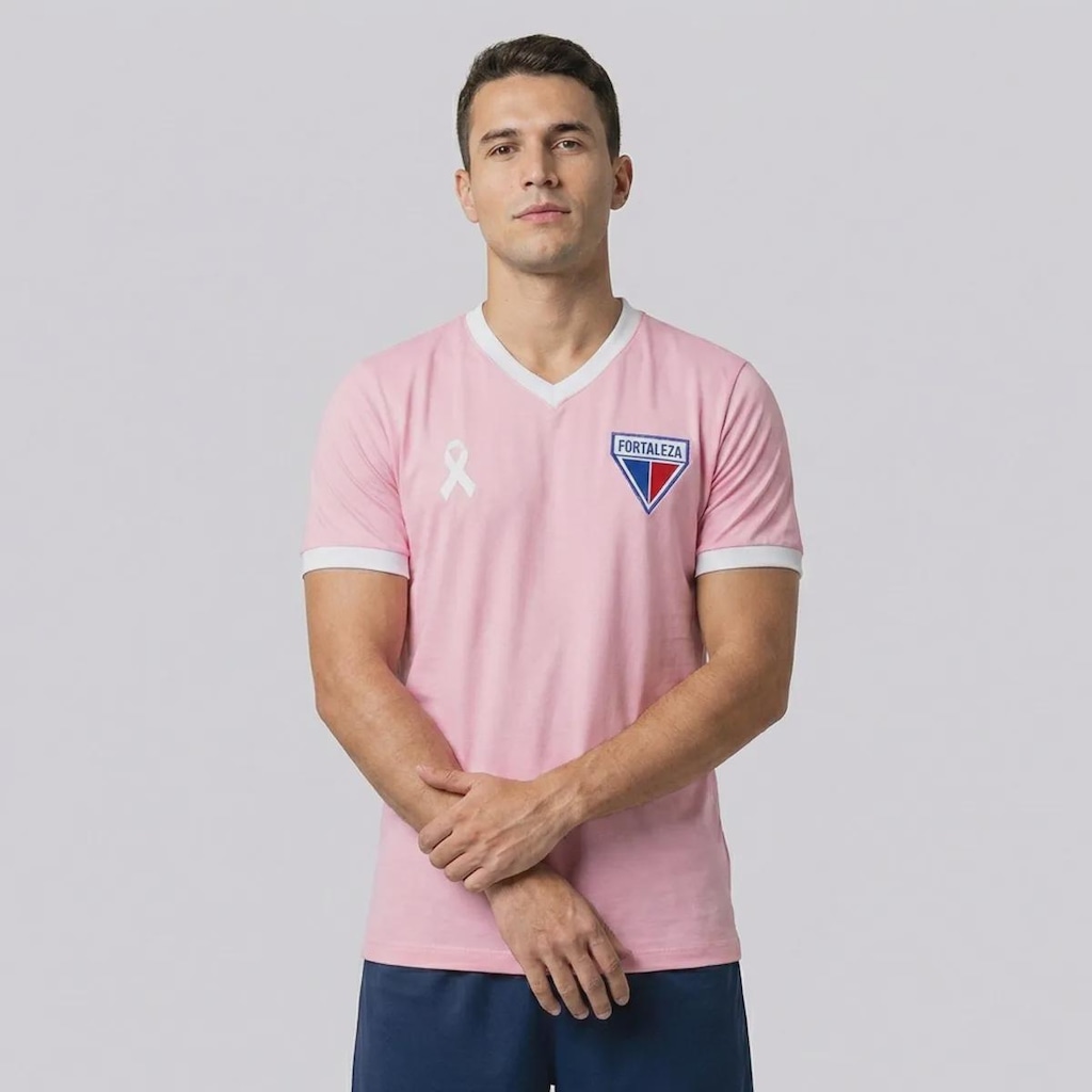 Camisa Fortaleza Outubro Rosa Masculina
