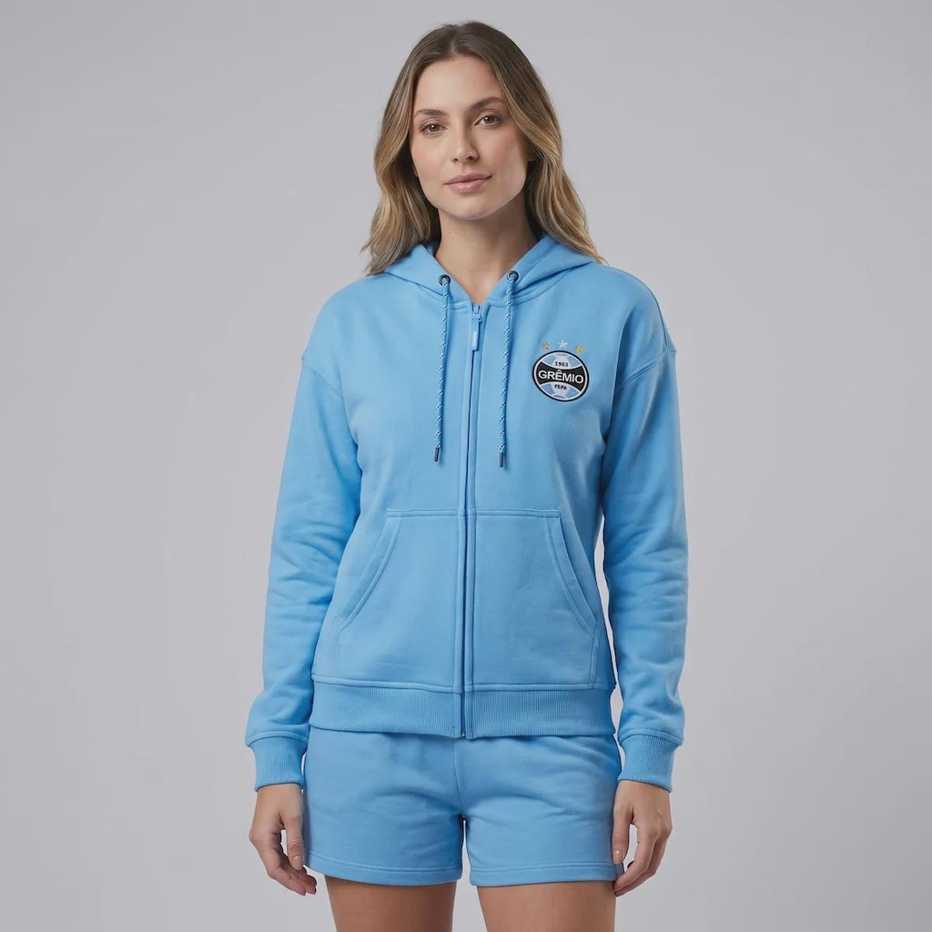Jaqueta Moletom Grêmio Logo Feminina