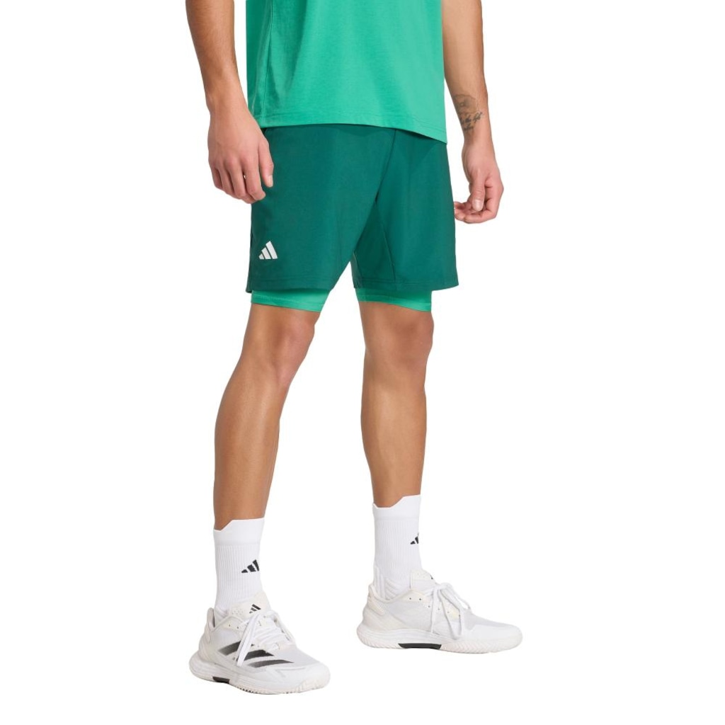 Shorts 2 em 1 adidas Club Tennis Climacool Masculino - Foto 1