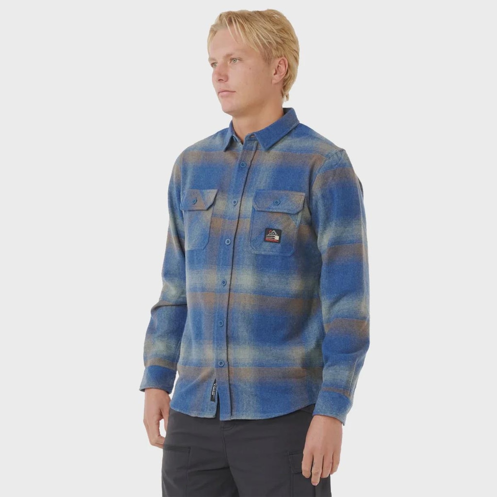 Camisa Rip Curl Search Wool Light Navy Importada - Masculina