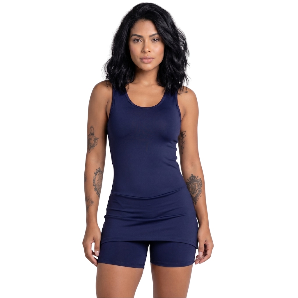 Macaquinho Short Saia Vekyo - Feminino
