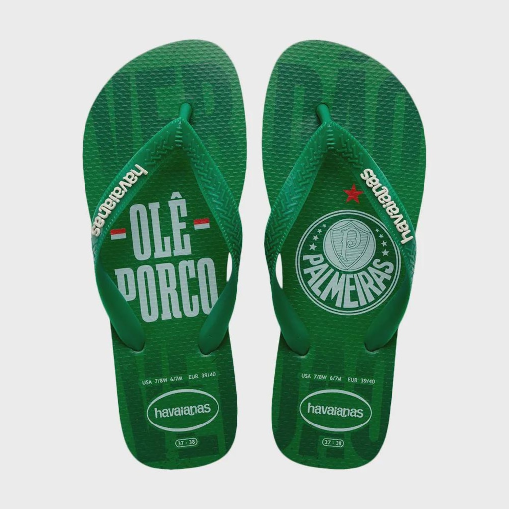Chinelo Havaianas Palmeiras Olê Porco
