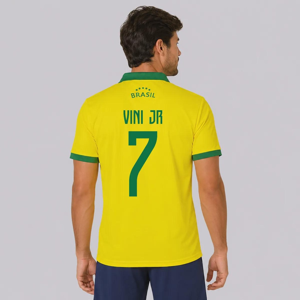 Camisa do Brasil Seleça 7 Vini Jr Masculina