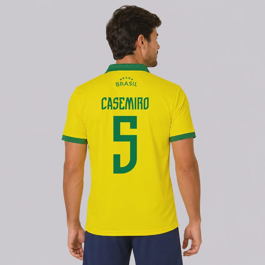 Camisa do Brasil Seleça Amarela 5 Casemiro Masculina