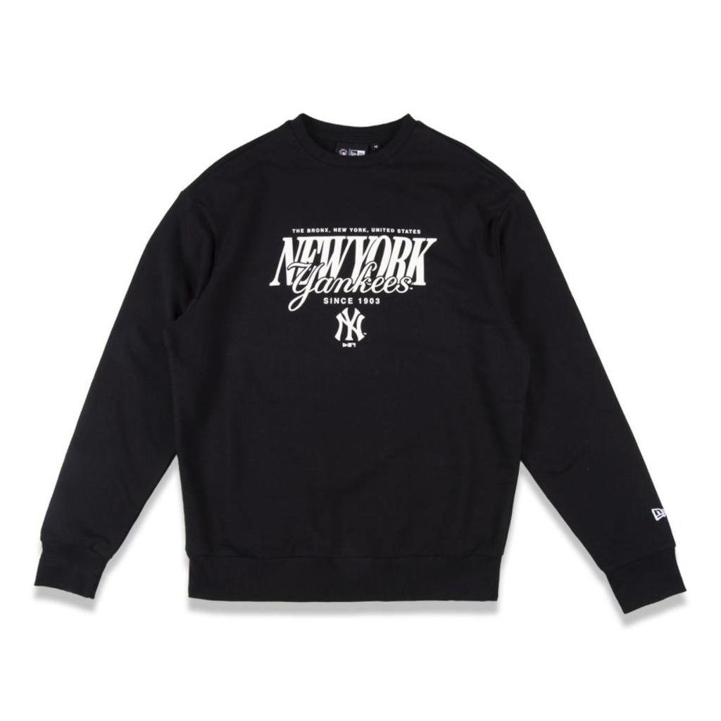 Blusão de Moletom New Era Fleece Tops New York Yankees MLB Masculina