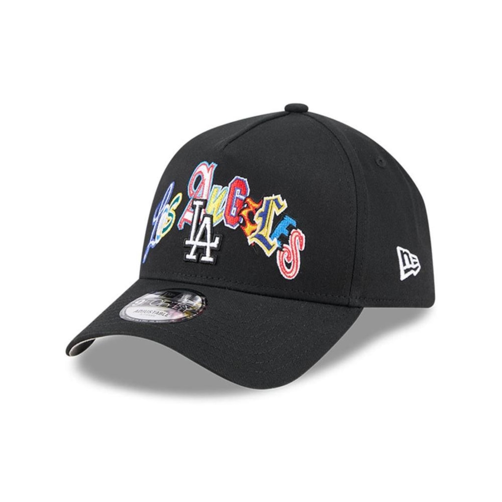 Bone New Era 9FORTY A-FRAME SNAPBACK Los Angeles Dodgers Masculino