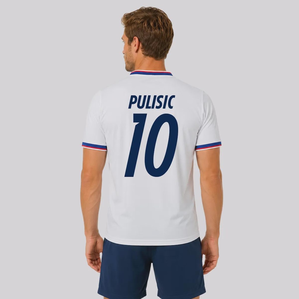 Camisa Estados Unidos Soccer 10 Pulisic Masculina