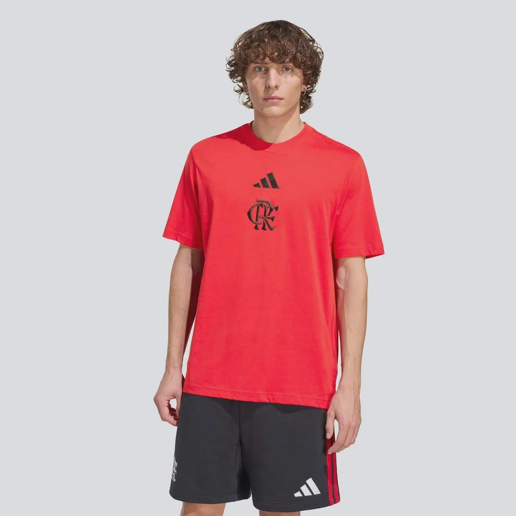 Camiseta Adidas Flamengo Grafica DNA Masculina