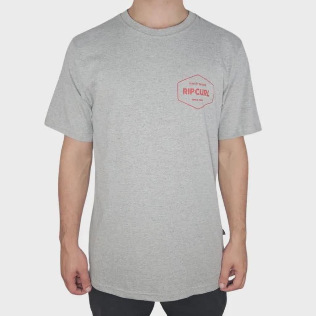 Camiseta Rip Curl Quality Goods Grey Marle - Masculina