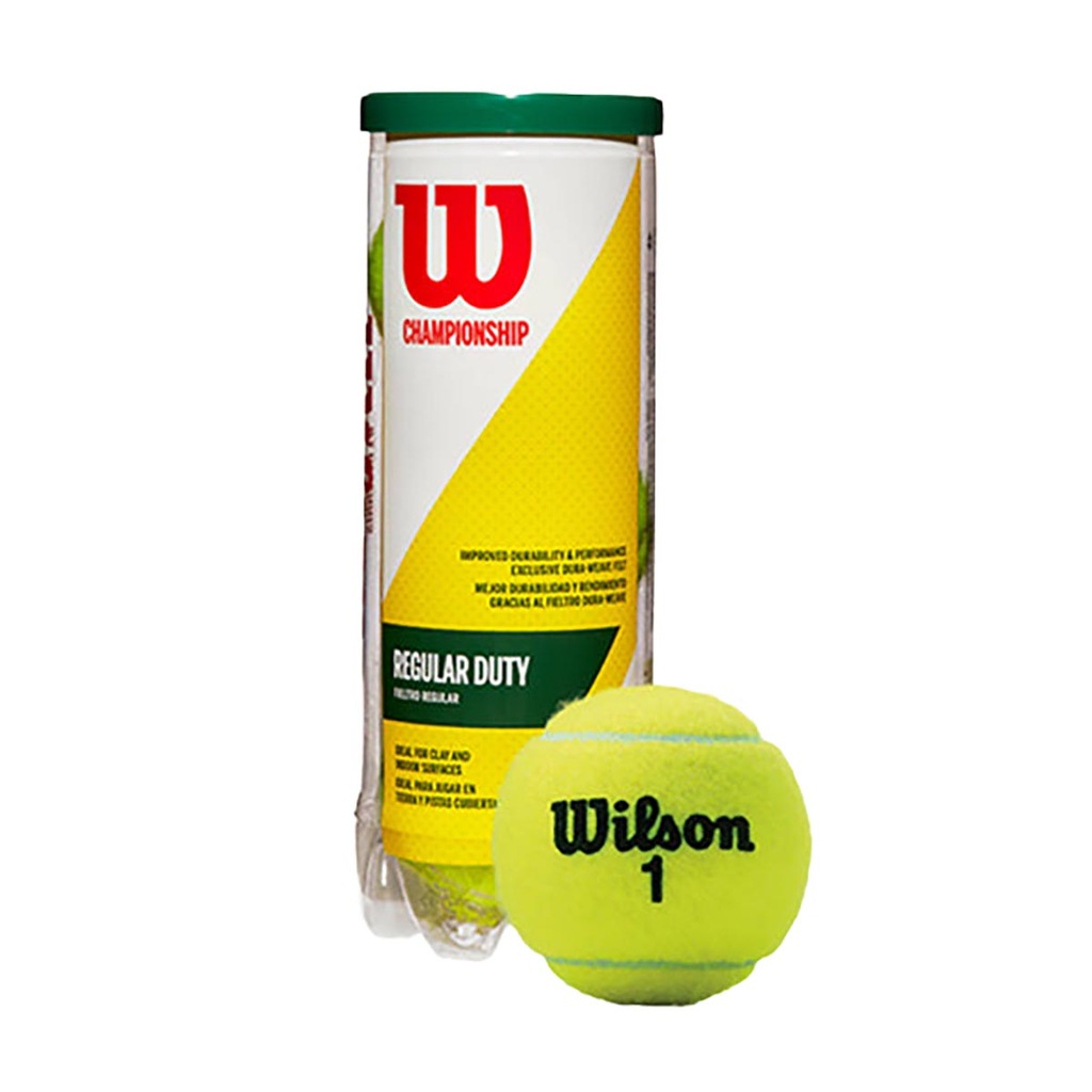 Bolas Tennis Wilson Championship Regular Duty Tubo c/ 3 Bolas