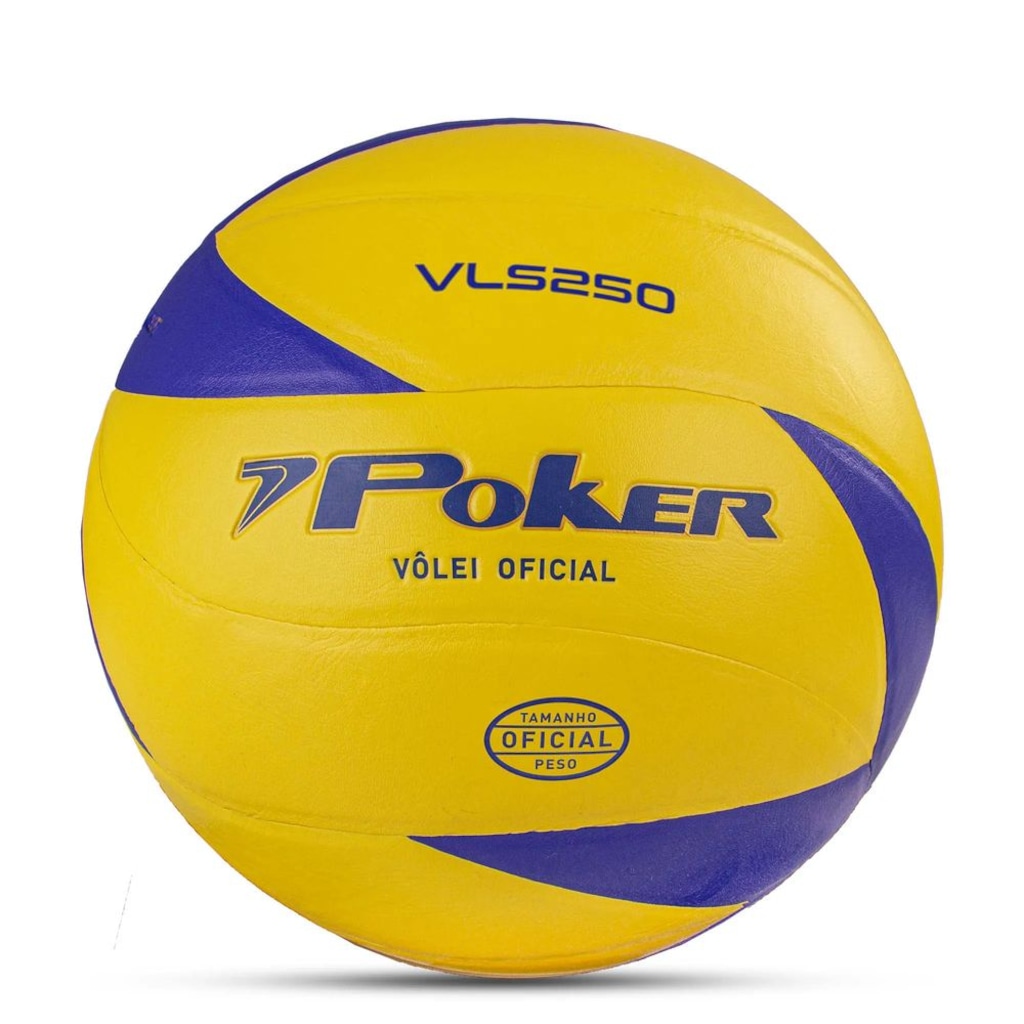 Bola Poker Vôlei Semi Profissional VLS 250 Amarelo/Azul